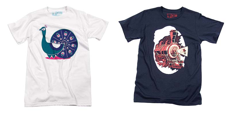 Limited edition hand screenprinted t-shirts. Screenprinted using 100% waterbased ink on 50% organic cotton 50% recycled polyster t-shirt